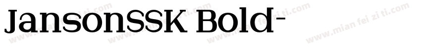 JansonSSK Bold字体转换